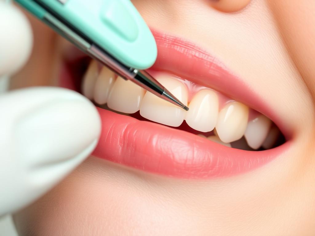 Avaliação da saúde gengival com sonda periodontal